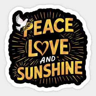 Peace Love And Sunshine Sticker